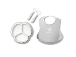 BABYBJORN - Zestaw do karmienia Mealtime - Grey