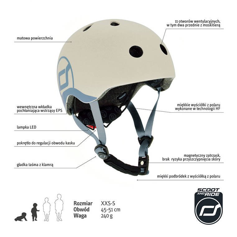 Kask XXS-S Ash